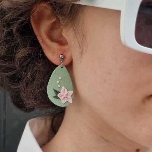 گوشواره بهار pensee clay (دست ساز)